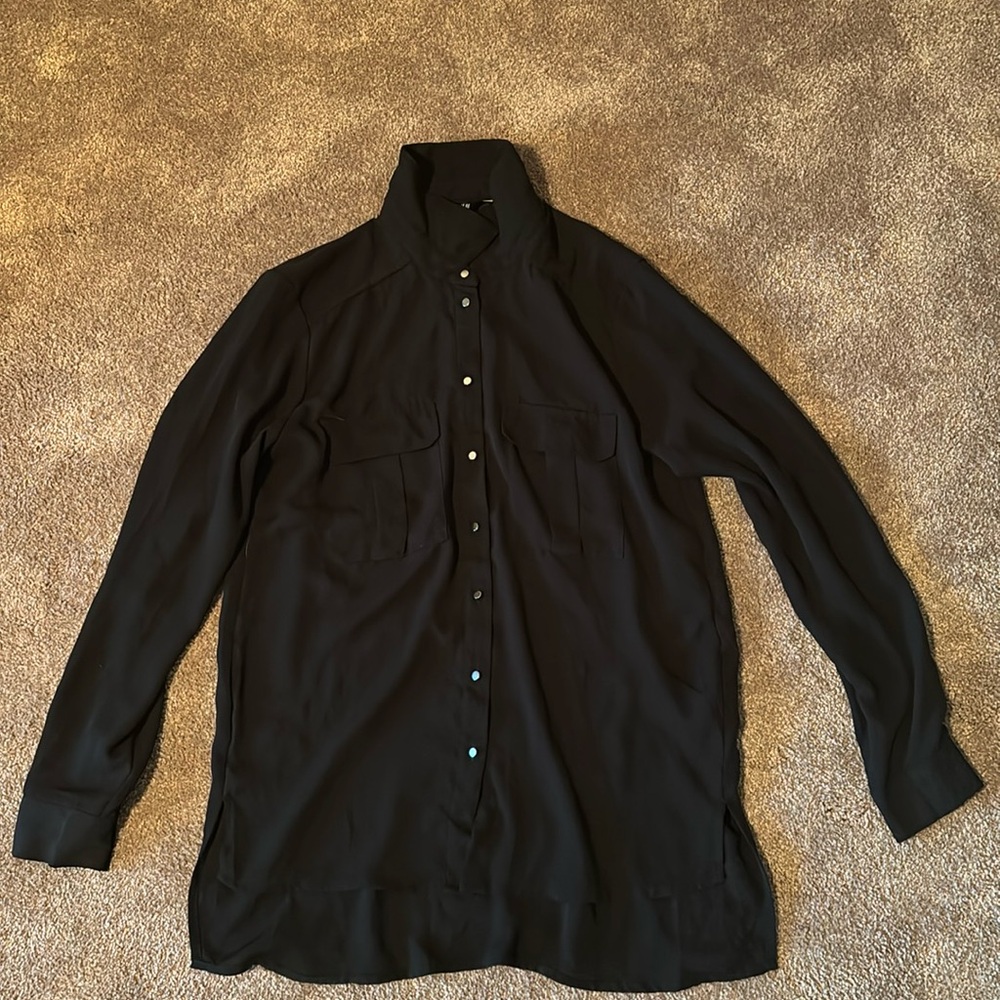 H&M Black Button Down Shirt